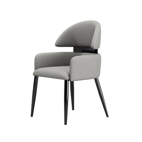 JINBIXIANGDJKS Leichter Luxus-Esszimmerstuhl Im Schlichten Modedesign for Zuhause, Hotel, Restaurant, Esstisch Und Rückenlehne(Darkgray) von JINBIXIANGDJKS
