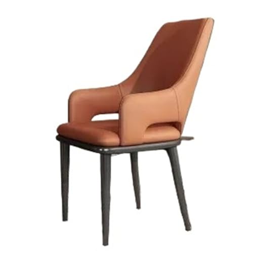 JINBIXIANGDJKS Leichter Luxus-Esszimmerstuhl Mit Rückenlehne for Zuhause, Moderner, Schlichter Verhandlungsstuhl(Orange) von JINBIXIANGDJKS