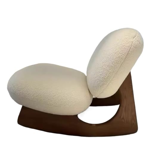 JINBIXIANGDJKS Leichter Luxus Moderner Einfacher Design-Einzelsofastuhl Wohnzimmerbalkon-Lazy Chair(White) von JINBIXIANGDJKS