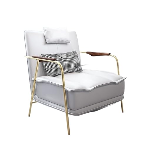 JINBIXIANGDJKS Leichter Luxus-Sofastuhl for Zuhause, Wohnzimmer, Einzelner Fauler Freizeitstuhl(White) von JINBIXIANGDJKS