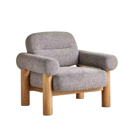 JINBIXIANGDJKS Massivholz Einzelsofa Stuhl Home Wohnzimmer Freizeit Mode Einfaches Design(Gray) von JINBIXIANGDJKS