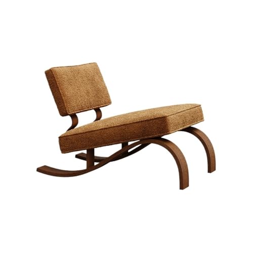 JINBIXIANGDJKS Massivholz Einzelsofa Stuhl Wohnzimmer Home Einfache Mode-Design Freizeitstuhl(Brown) von JINBIXIANGDJKS