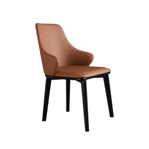 JINBIXIANGDJKS Massivholz Esszimmerstuhl, Moderner, Leichter Luxus, for Zuhause, Freizeit, Rückenlehne Und Armlehne(Brown) von JINBIXIANGDJKS