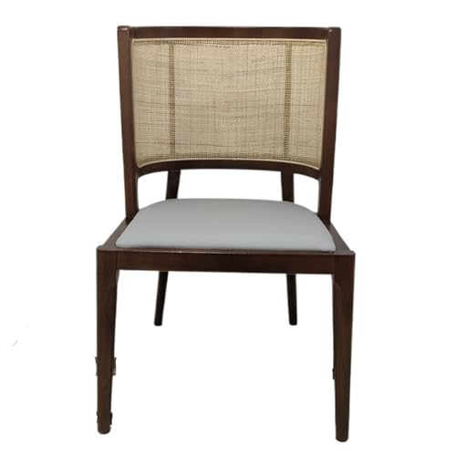 JINBIXIANGDJKS Massivholz Esszimmerstuhl Club Retro Softpack Esszimmerstuhl Home Rückenlehne Stuhl(Walnut) von JINBIXIANGDJKS
