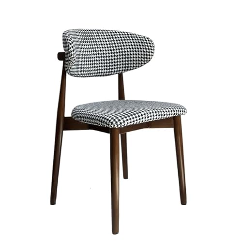 JINBIXIANGDJKS Massivholz Esszimmerstuhl Einfache Lässige Home Restaurant Rückenlehne Stuhl(Black) von JINBIXIANGDJKS