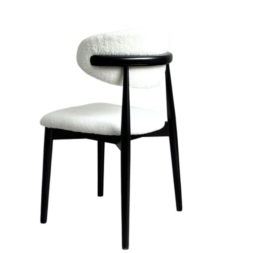 JINBIXIANGDJKS Massivholz Esszimmerstuhl Einfache Lässige Home Restaurant Rückenlehne Stuhl(White) von JINBIXIANGDJKS