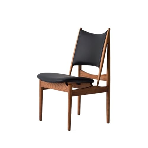 JINBIXIANGDJKS Massivholz Esszimmerstuhl Home B&B Schlichter Modedesignstuhl(Black) von JINBIXIANGDJKS