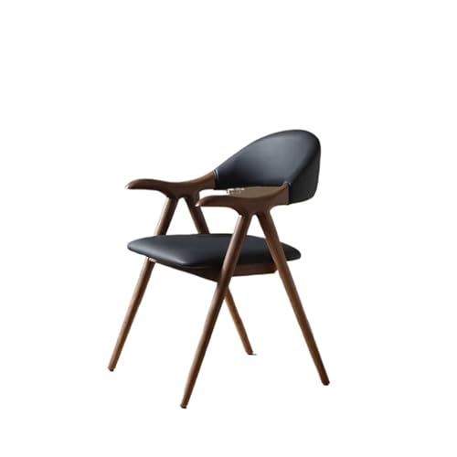 JINBIXIANGDJKS Massivholz Esszimmerstuhl Home Minimalistisches Verhandlungsdesign Freizeit Armlehne Rückenlehne Stuhl(Blue) von JINBIXIANGDJKS