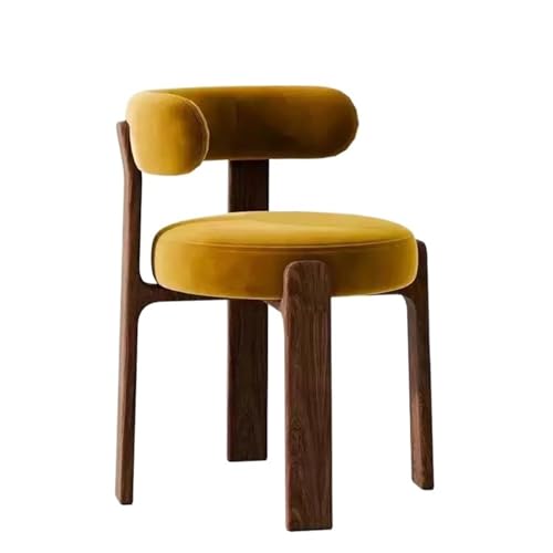 JINBIXIANGDJKS Massivholz Esszimmerstuhl Home Modern Einfache Rückenlehne Freizeit Verhandlungsstuhl(Yellow) von JINBIXIANGDJKS