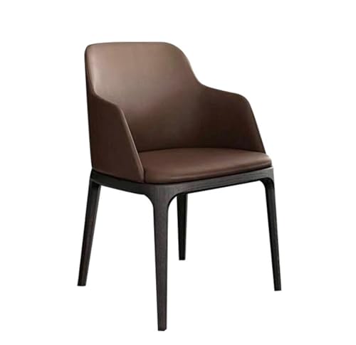 JINBIXIANGDJKS Massivholz Esszimmerstuhl Modernen Einfachen Home Restaurant Freizeithocker(Brownwitharmrest) von JINBIXIANGDJKS