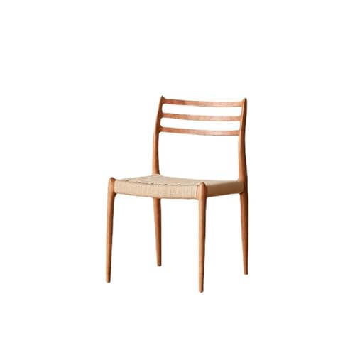 JINBIXIANGDJKS Massivholz Esszimmerstuhl Rattan Home Retro Stuhl(Walnut) von JINBIXIANGDJKS