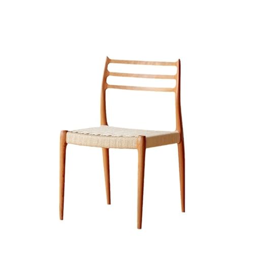 JINBIXIANGDJKS Massivholz Esszimmerstuhl Rattan Home Retro Stuhl von JINBIXIANGDJKS
