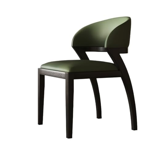 JINBIXIANGDJKS Massivholz Esszimmerstuhl Schlicht Modern Leicht Luxus Home Rückenlehne Hocker(DarkGreen) von JINBIXIANGDJKS