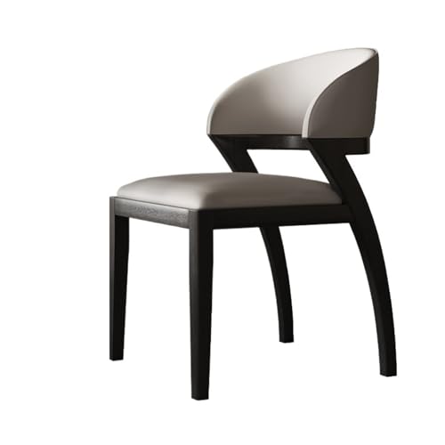 JINBIXIANGDJKS Massivholz Esszimmerstuhl Schlicht Modern Leicht Luxus Home Rückenlehne Hocker(Gray) von JINBIXIANGDJKS