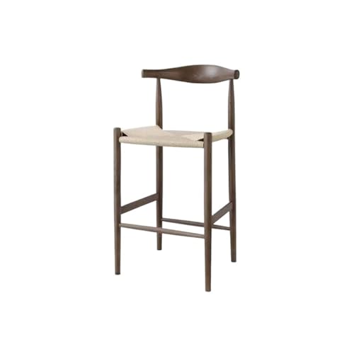 JINBIXIANGDJKS Massivholz Geflochtenen Seil Barhocker Bar Café Modernes Schlichtes Design(Brown,L) von JINBIXIANGDJKS