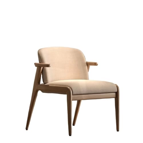 JINBIXIANGDJKS Massivholz Retro-Mode Schlichtes Design Esszimmerstuhl Hotel Arbeitszimmer Wohnzimmer Freizeit Büro Empfangsstuhl von JINBIXIANGDJKS