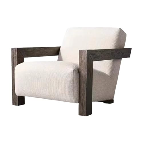 JINBIXIANGDJKS Minimalistischen Retro Einzel Sofa Stuhl Balkon Freizeit Faul Massivholz Liege von JINBIXIANGDJKS