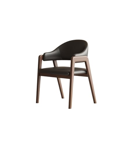 JINBIXIANGDJKS Minimalistischer Esszimmerstuhl Aus Massivholz Mit Armlehnen for Zuhause, Restaurant Und Freizeit(Black) von JINBIXIANGDJKS