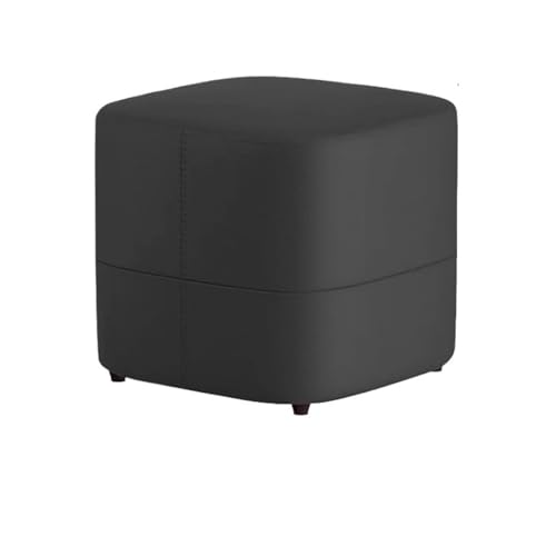JINBIXIANGDJKS Minimalistischer Schuhwechselsofastuhl Fußhocker Home Dressing Table(Black,30) von JINBIXIANGDJKS