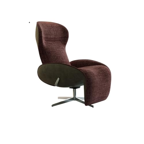 JINBIXIANGDJKS Mittagspause Liege Wohnzimmer Zuhause Drehbar Einzel Einfache Mode-Design Freizeitstuhl(Burgundy) von JINBIXIANGDJKS