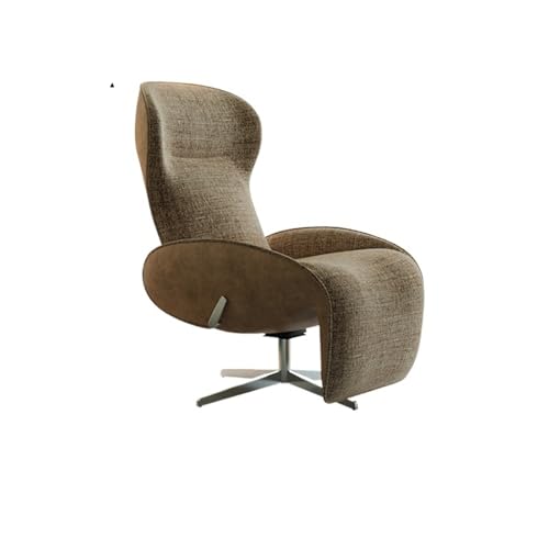 JINBIXIANGDJKS Mittagspause Liege Wohnzimmer Zuhause Drehbar Einzel Einfache Mode-Design Freizeitstuhl(Lightbrown) von JINBIXIANGDJKS