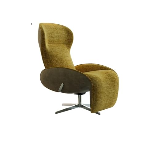 JINBIXIANGDJKS Mittagspause Liege Wohnzimmer Zuhause Drehbar Einzel Einfache Mode-Design Freizeitstuhl(Yellow) von JINBIXIANGDJKS