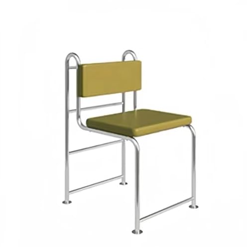 JINBIXIANGDJKS Mode Einfache Design Edelstahl Esszimmer Wohnzimmer Studie Zimmer Rückenlehne Stuhl(Green) von JINBIXIANGDJKS