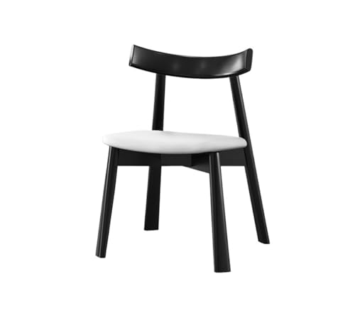 JINBIXIANGDJKS Mode Einfache Design Massivholz Esszimmerstuhl Retro Restaurant Rückenlehne Stuhl(White) von JINBIXIANGDJKS