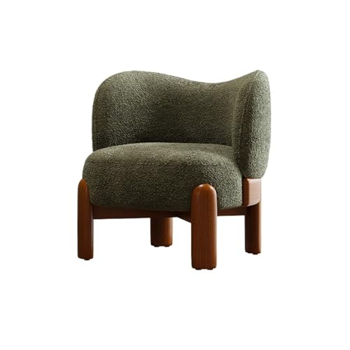 JINBIXIANGDJKS Mode Einfache Design Massivholz Sofa Stuhl Balkon Freizeit Wohnzimmer Schlafzimmer Einzigen Sofa Stuhl(Matchagreen) von JINBIXIANGDJKS