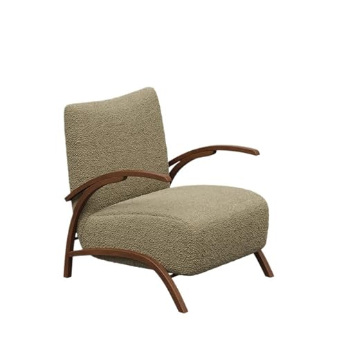 JINBIXIANGDJKS Mode Einfache Design Retro Freizeit Stuhl Wohnzimmer Einzigen Sofa Stuhl(Brown) von JINBIXIANGDJKS