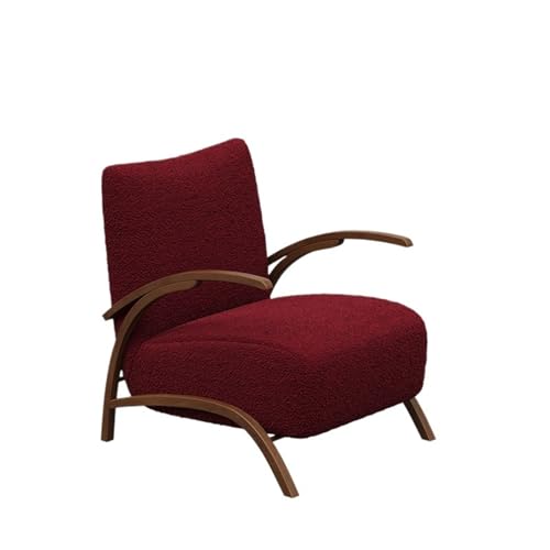 JINBIXIANGDJKS Mode Einfache Design Retro Freizeit Stuhl Wohnzimmer Einzigen Sofa Stuhl(Red) von JINBIXIANGDJKS