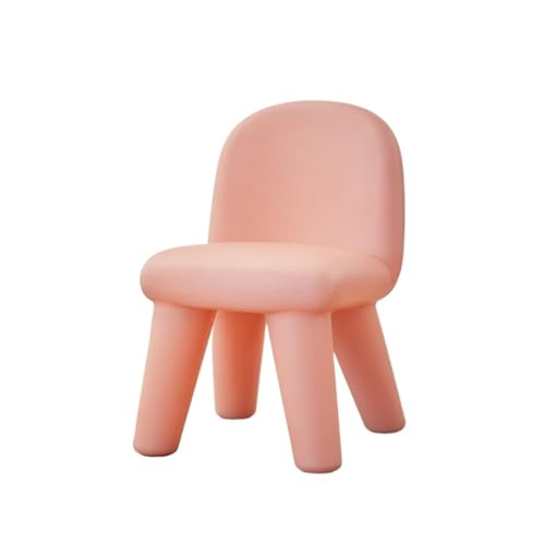 JINBIXIANGDJKS Mode Einfaches Design Kunststoff-Rückenstuhl Home Dining Stuhl(Pink) von JINBIXIANGDJKS