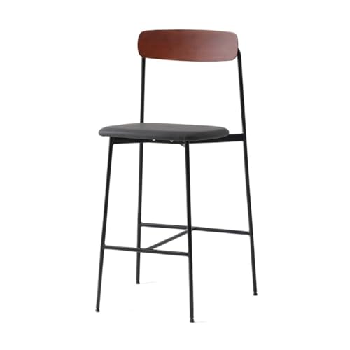 JINBIXIANGDJKS Mode Hause Hohe Stuhl Einfache Licht Luxus Bar Retro Stuhl(Black) von JINBIXIANGDJKS