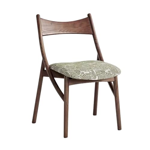 JINBIXIANGDJKS Mode Massivholz Esszimmerstuhl Home Retro Softpack Freizeit Rückenlehne Stuhl Einfaches Design(Brown) von JINBIXIANGDJKS