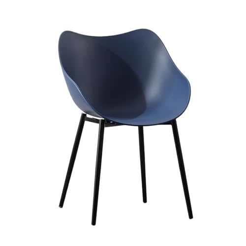 JINBIXIANGDJKS Mode Rückenlehne Hocker Casual Restaurant Esszimmerstuhl Einfaches Design(BlueBlacklegs) von JINBIXIANGDJKS
