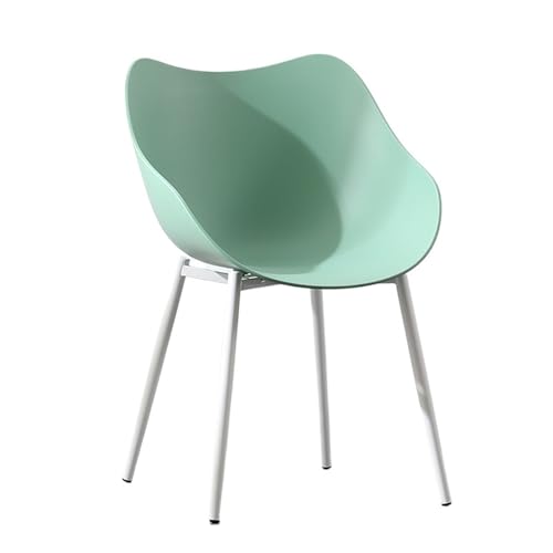 JINBIXIANGDJKS Mode Rückenlehne Hocker Casual Restaurant Esszimmerstuhl Einfaches Design(Greenwhitelegs) von JINBIXIANGDJKS