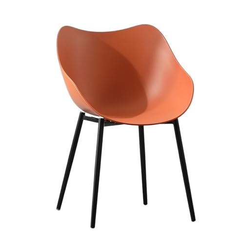 JINBIXIANGDJKS Mode Rückenlehne Hocker Casual Restaurant Esszimmerstuhl Einfaches Design(Orangeblacklegs) von JINBIXIANGDJKS