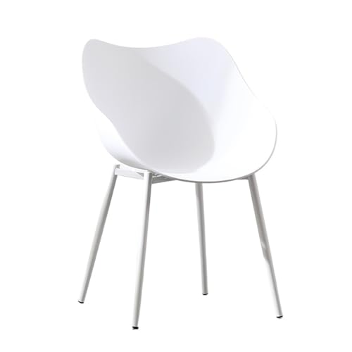JINBIXIANGDJKS Mode Rückenlehne Hocker Casual Restaurant Esszimmerstuhl Einfaches Design(WhiteWhitelegs) von JINBIXIANGDJKS