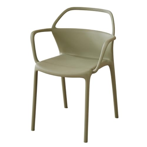 JINBIXIANGDJKS Moderne Einfache Hause Kunststoff Rückenlehne Stapelbar Freizeit Wohnzimmer Outdoor Restaurant Stuhl Cafe(Green) von JINBIXIANGDJKS
