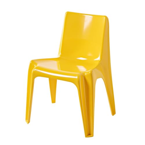 JINBIXIANGDJKS Moderne Einfache Stapelbar Freizeit Verdickt Esszimmerstuhl Restaurant Cafe Rückenlehne Stuhl(Yellow) von JINBIXIANGDJKS