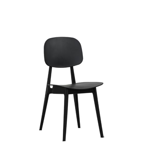 JINBIXIANGDJKS Moderner, Einfacher Freizeitstuhl Aus Kunststoff for Das Home-Restaurant(Black) von JINBIXIANGDJKS