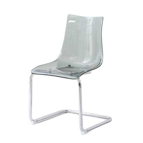 JINBIXIANGDJKS Moderner Einfacher Transparenter Stuhl Aus Acryl, Esszimmerstuhl for Zuhause, Rückenlehne(Gray) von JINBIXIANGDJKS