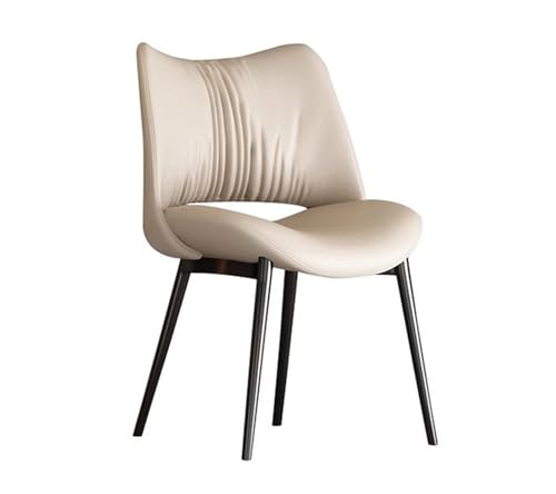 JINBIXIANGDJKS Moderner Esszimmerstuhl for Zuhause, Restaurant, Schlichter Stuhl Mit Modischem Design Und Rückenlehne(Beige) von JINBIXIANGDJKS