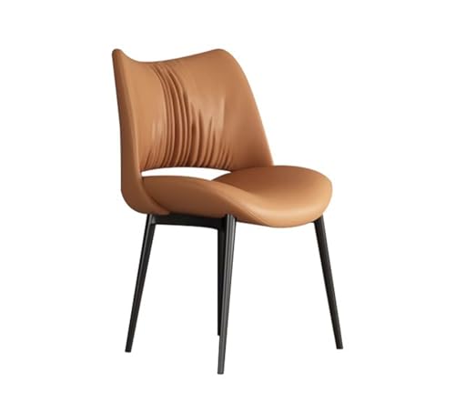 JINBIXIANGDJKS Moderner Esszimmerstuhl for Zuhause, Restaurant, Schlichter Stuhl Mit Modischem Design Und Rückenlehne(Orange) von JINBIXIANGDJKS