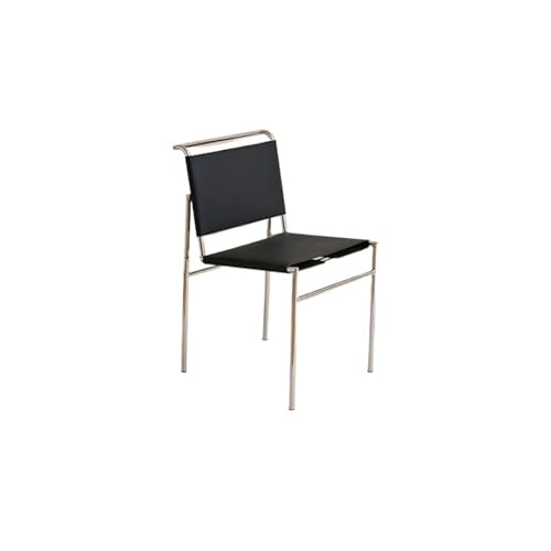 JINBIXIANGDJKS Moderner Minimalistischer Esszimmerstuhl Mit Rückenlehne Und Barstuhl, Leichter Luxusstuhl(Black) von JINBIXIANGDJKS