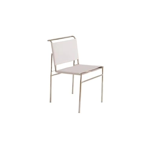 JINBIXIANGDJKS Moderner Minimalistischer Esszimmerstuhl Mit Rückenlehne Und Barstuhl, Leichter Luxusstuhl(White) von JINBIXIANGDJKS