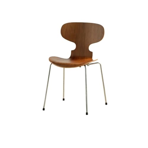 JINBIXIANGDJKS Moderner Stuhl Mit Schlichtem Design for Zuhause, Restaurant Und Café(Walnut,StyleA) von JINBIXIANGDJKS