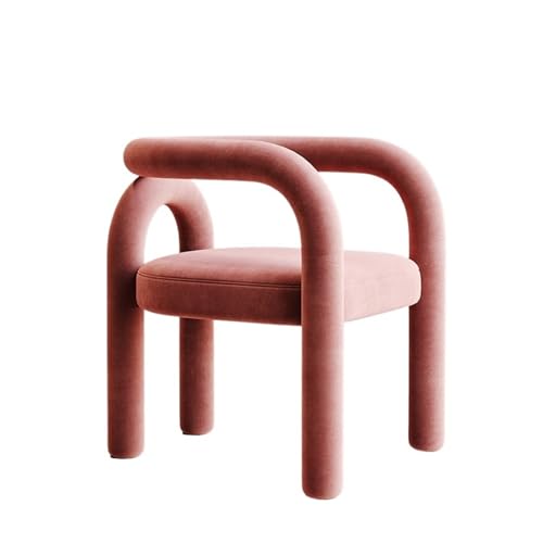 JINBIXIANGDJKS Modernes Minimalistisches Design Wohnzimmer Sofa Schlafzimmer Einzel Freizeit Licht Luxus Esszimmerstuhl(Pink) von JINBIXIANGDJKS