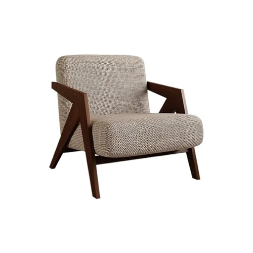 JINBIXIANGDJKS Modischer, Schlichter Sofastuhl Aus Massivholz Mit Einfachem Design, Einzelsofa, Leichter Luxus-Freizeitstuhl(ChairE) von JINBIXIANGDJKS