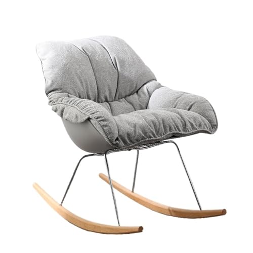 JINBIXIANGDJKS Möbel Schaukelstuhl Sofa Stuhl Einzel Freizeit Faul Einfache Balkon Schaukelstuhl(Gray) von JINBIXIANGDJKS